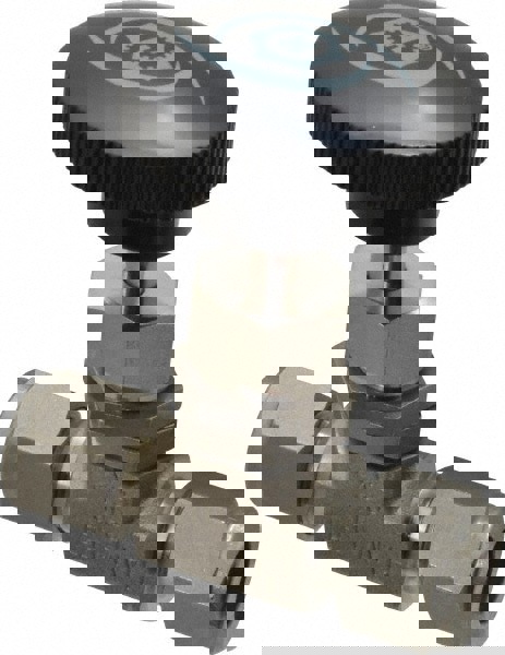 Needle Valve: Round Knob Handle, Straight, 1/2