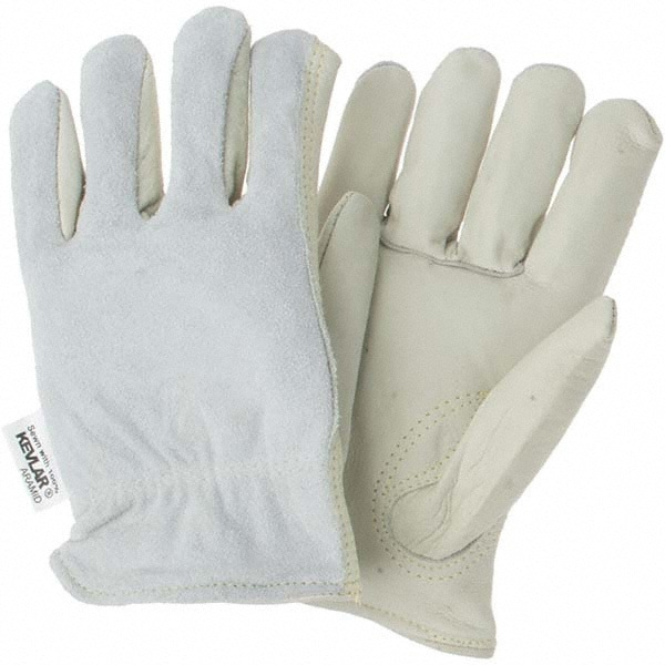 Size S Leather Abrasion Protection Work Gloves