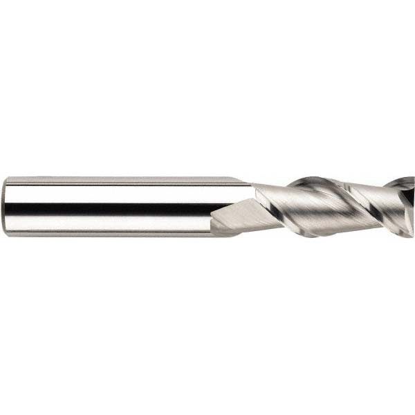 Square End Mill: 3/8'' Dia, 1-1/2'' LOC, 3/8'' Shank Dia, 3-1/4'' OAL, 2 Flutes, Solid Carbide