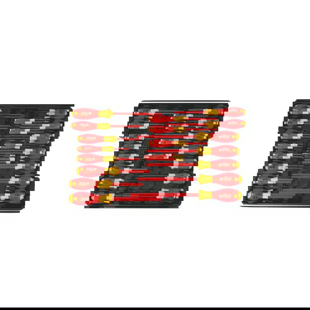 Screwdriver Set: 19 Pc, Phillips, Slotted, Square & Terminal Xeno