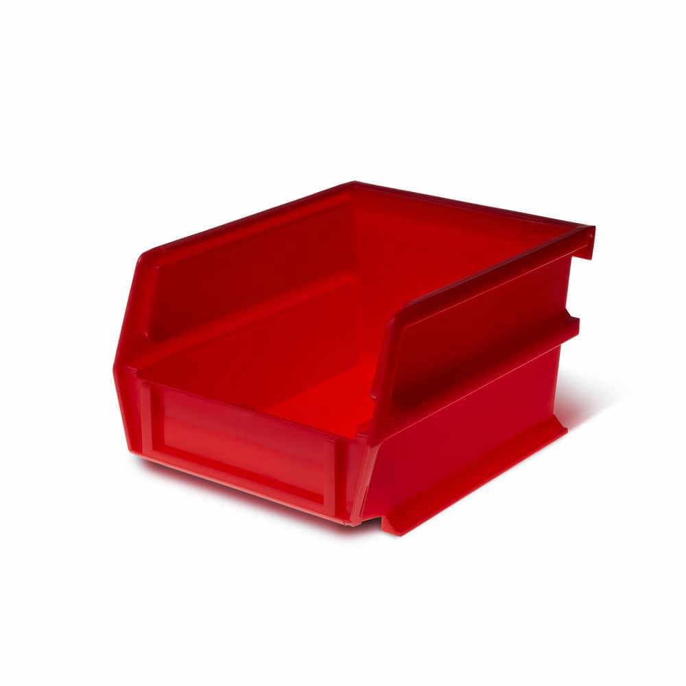 Plastic Hopper Stacking Bin: Red, 4-3/4 x 2-13/16 x 3-9/16