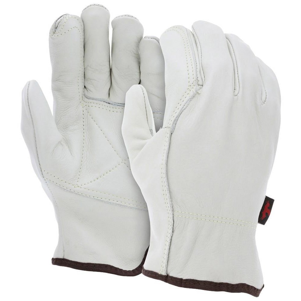 Work Gloves: Memphis 32113DP, Size Large, Cowhide Leather Lined, Cowhide Leather, General Purpose