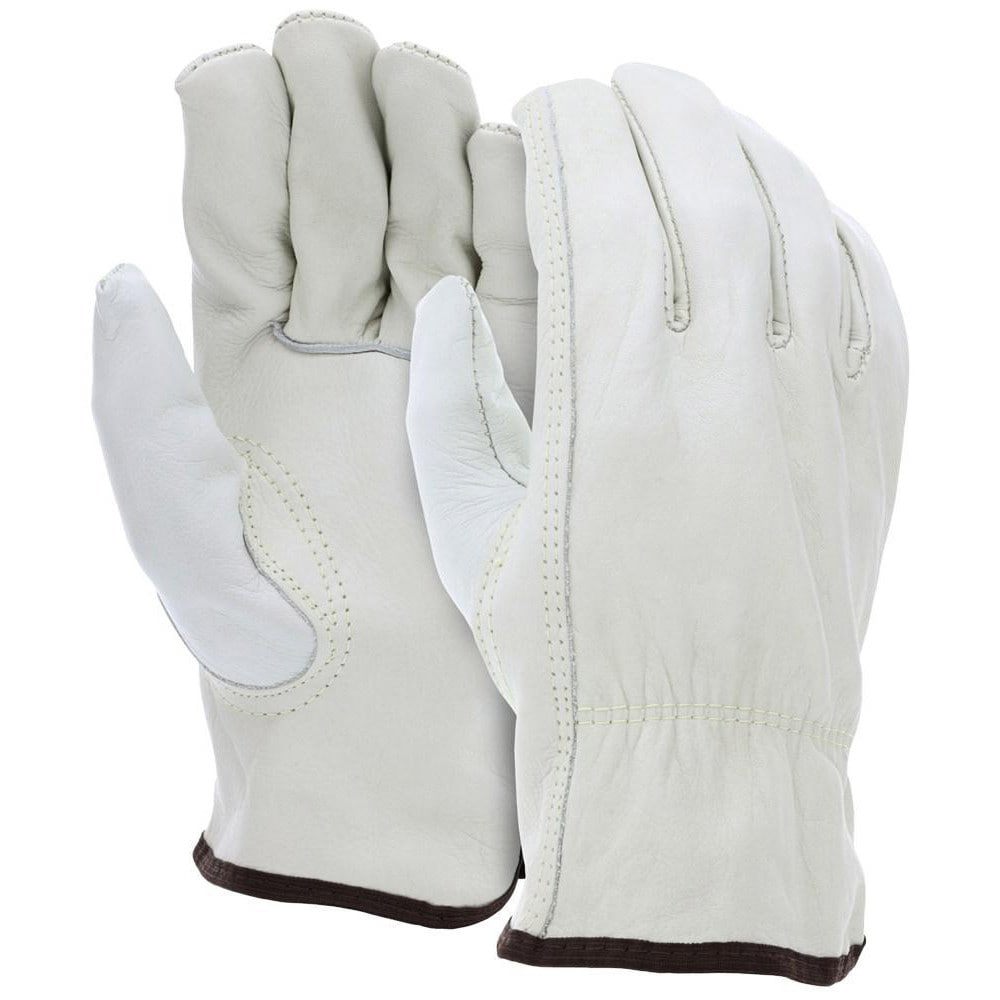 Work Gloves: Memphis 32113, Size Large, Cowhide Leather Lined, Cowhide Leather, General Purpose
