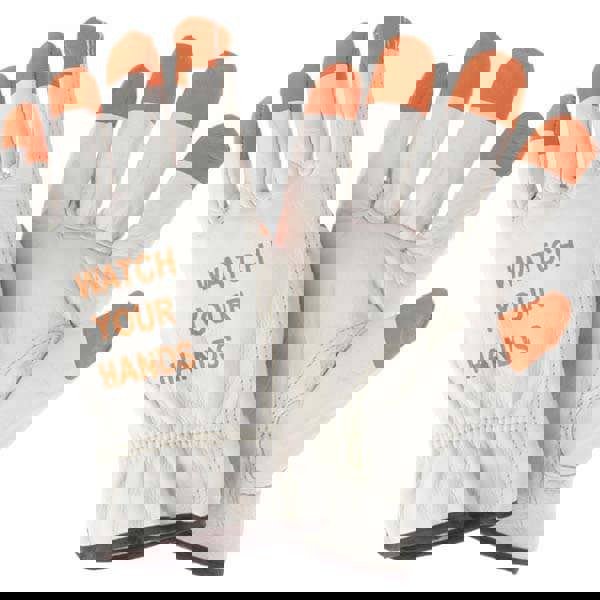 Size L Leather Abrasion Protection Work Gloves