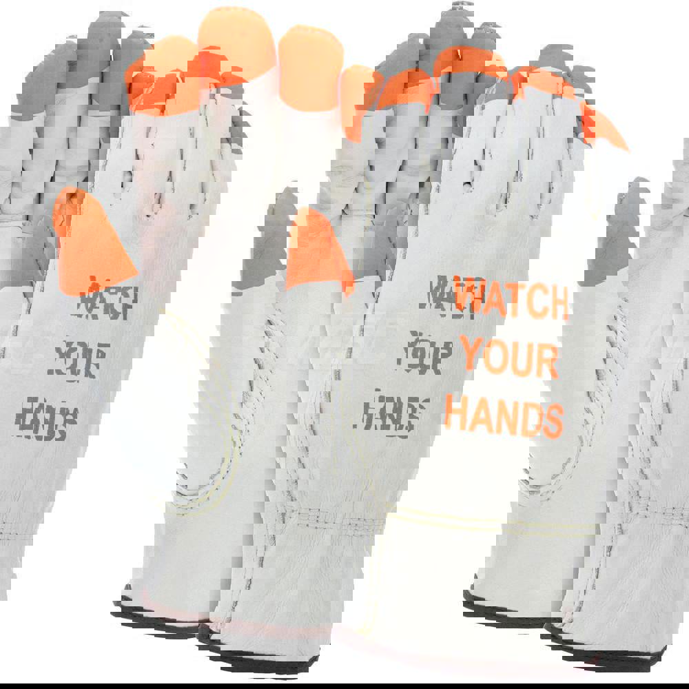 Size XL Leather Abrasion Protection Work Gloves