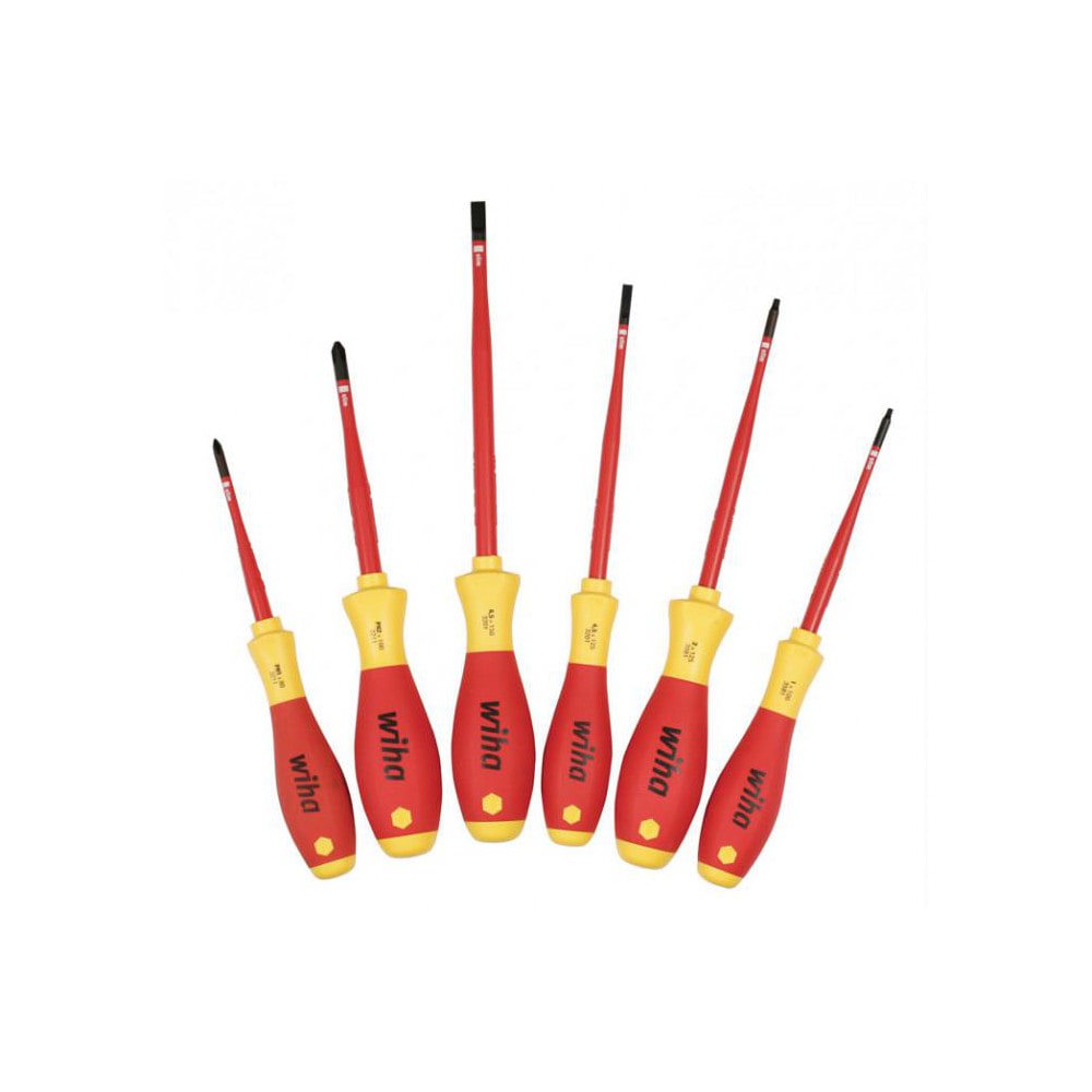 Screwdriver Set: 6 Pc, Phillips, Slotted & Square