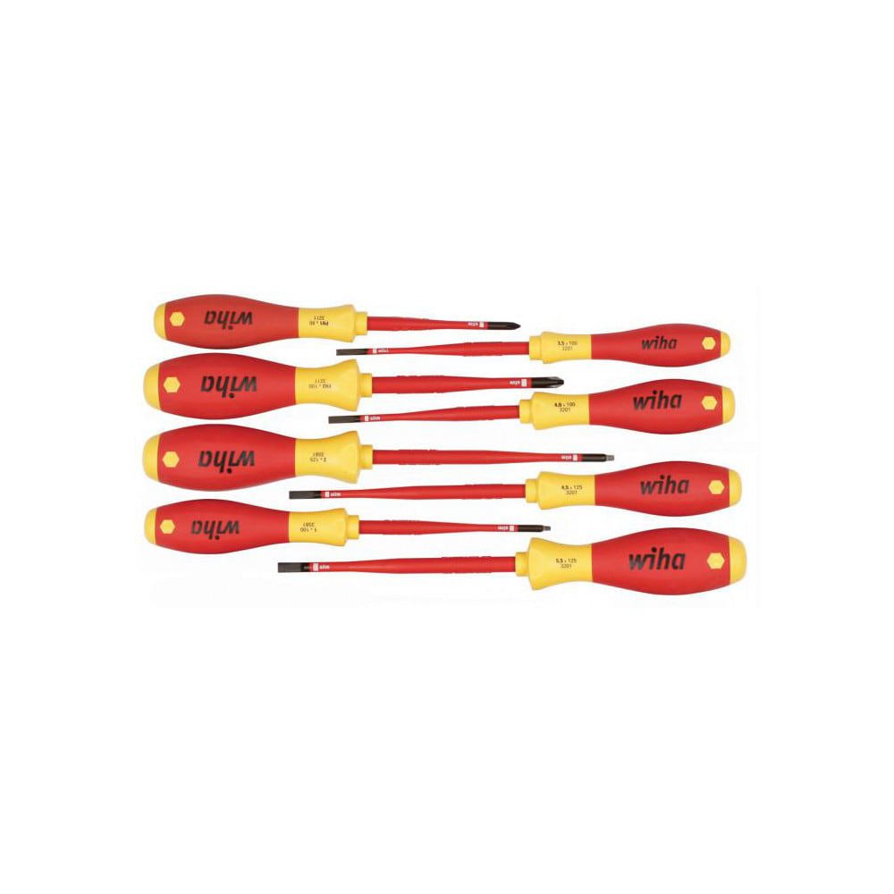 Screwdriver Set: 8 Pc, Phillips, Slotted & Square