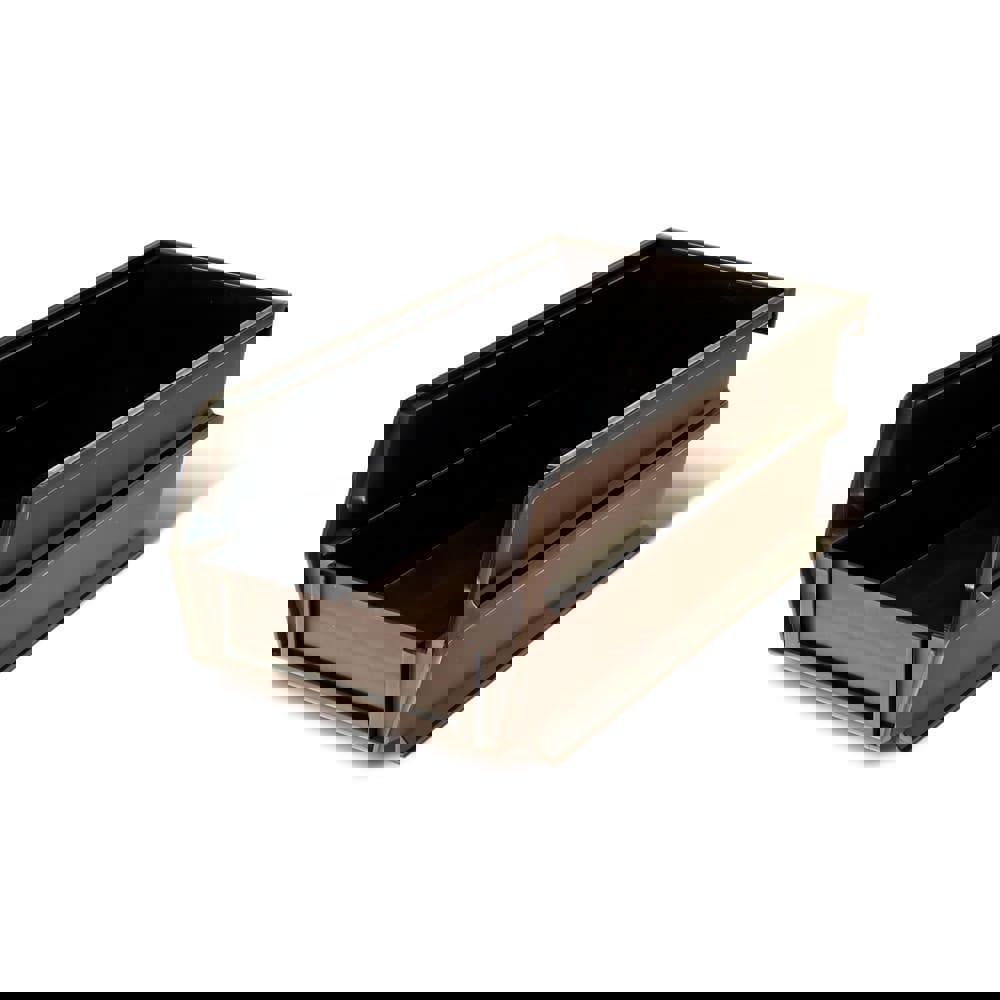 Plastic Hopper Stacking Bin: Brown, 6-3/4 x 2-13/16 x 3-9/16