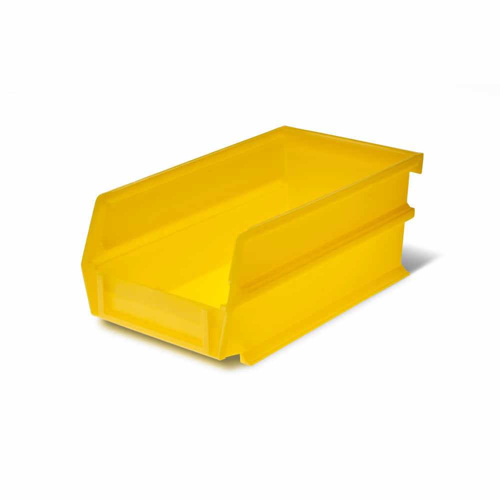 Plastic Hopper Stacking Bin: Yellow, 6-3/4 x 2-13/16 x 3-9/16