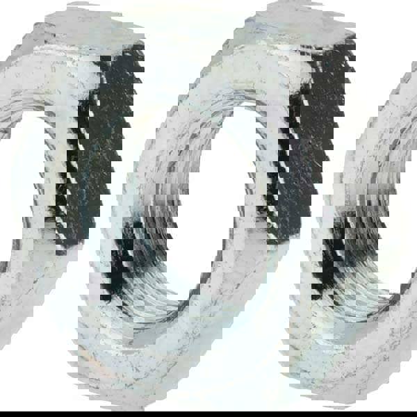 Hex Nut: 5/8-11, Grade 2 Steel, Zinc-Plated