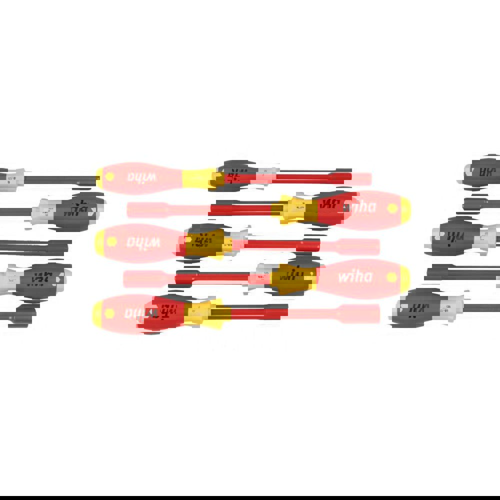 Nut Driver Set: 5 Pc, 6 to 10 mm, Ergonomic Handle