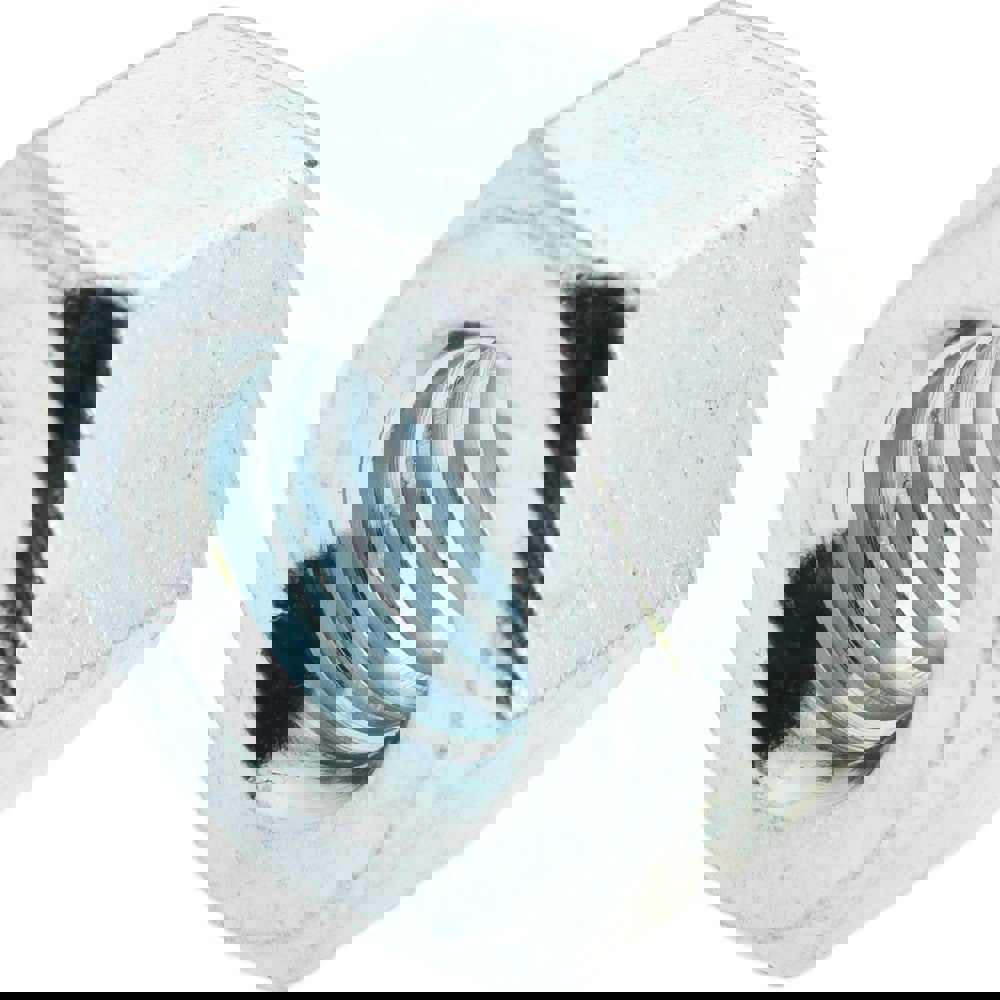 Hex Nut: 7/16-14, Grade 2 Steel, Zinc-Plated