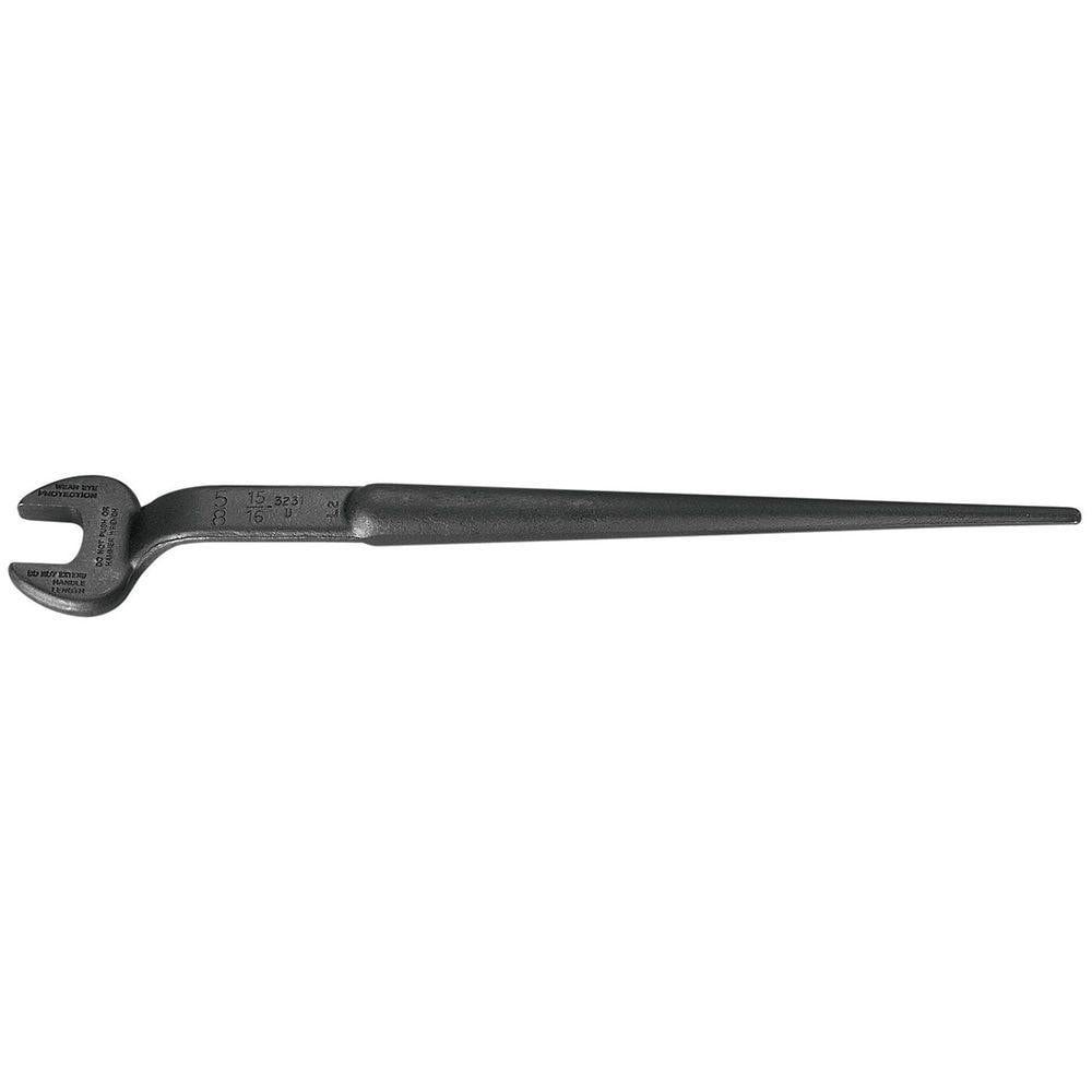 Spud Handle Open End Wrench: Offset Head, Single Ended