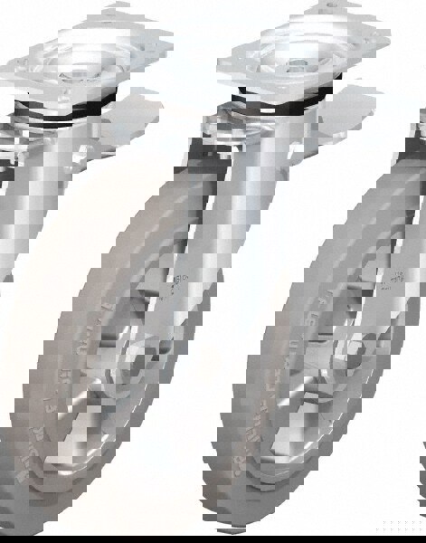 Swivel Top Plate Caster: Solid Rubber, 8