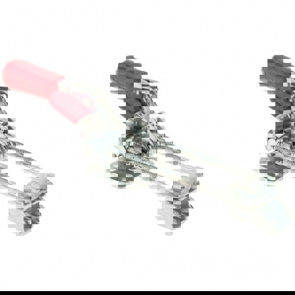 Pull-Action Latch Clamp: Horizontal, 360 lb, U-Hook, Flanged Base