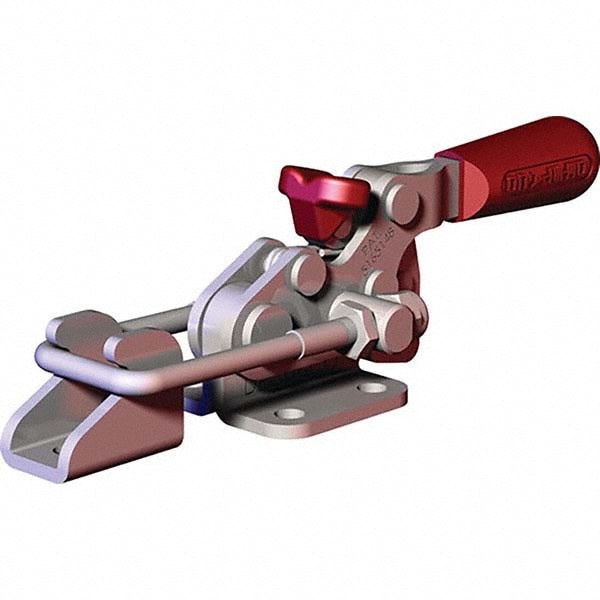 Pull-Action Latch Clamp: Horizontal, 360 lb, U-Hook, Flanged Base