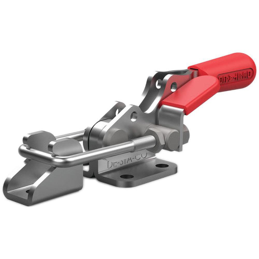 Pull-Action Latch Clamps; Clamping Orientation: Horizontal ; Bar Style: U-Hook ; Load Capacity (N): 1601.36 ; Load Capacity (Lb. - 3 Decimals): 360.000 ; Load Capacity (Kg): 163.29 ; Base Style: Flanged