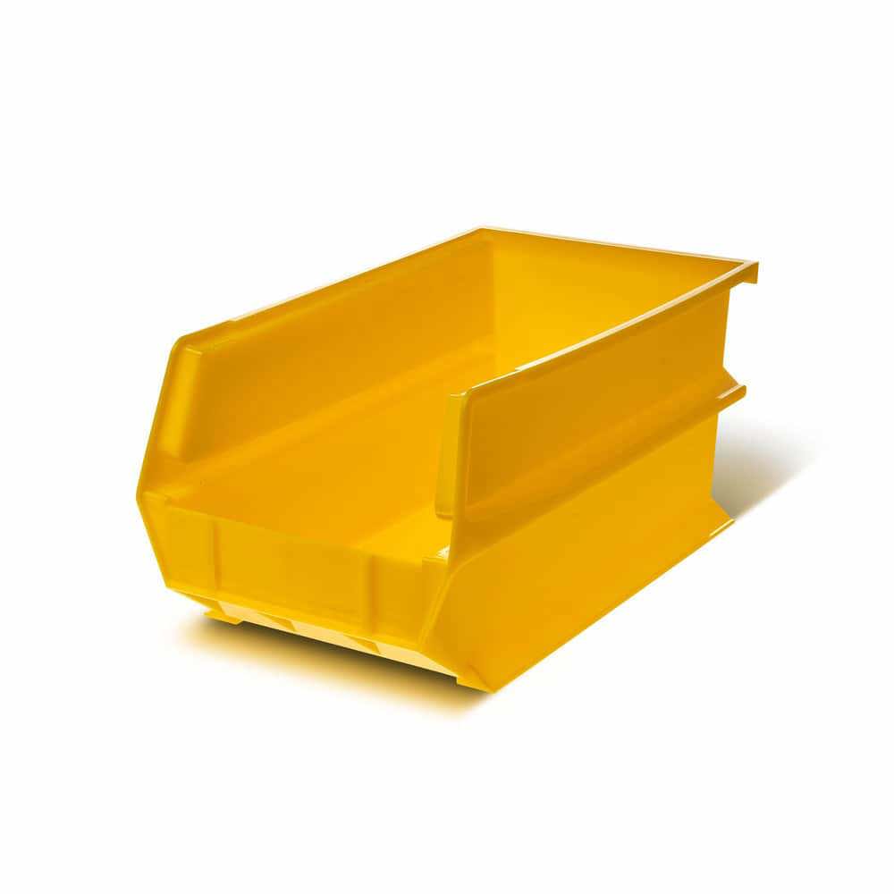 Plastic Hopper Stacking Bin: Yellow, 14 x 6-3/4 x 6-11/16