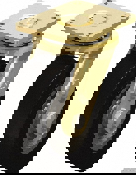 Swivel Top Plate Caster: Solid Rubber, 8