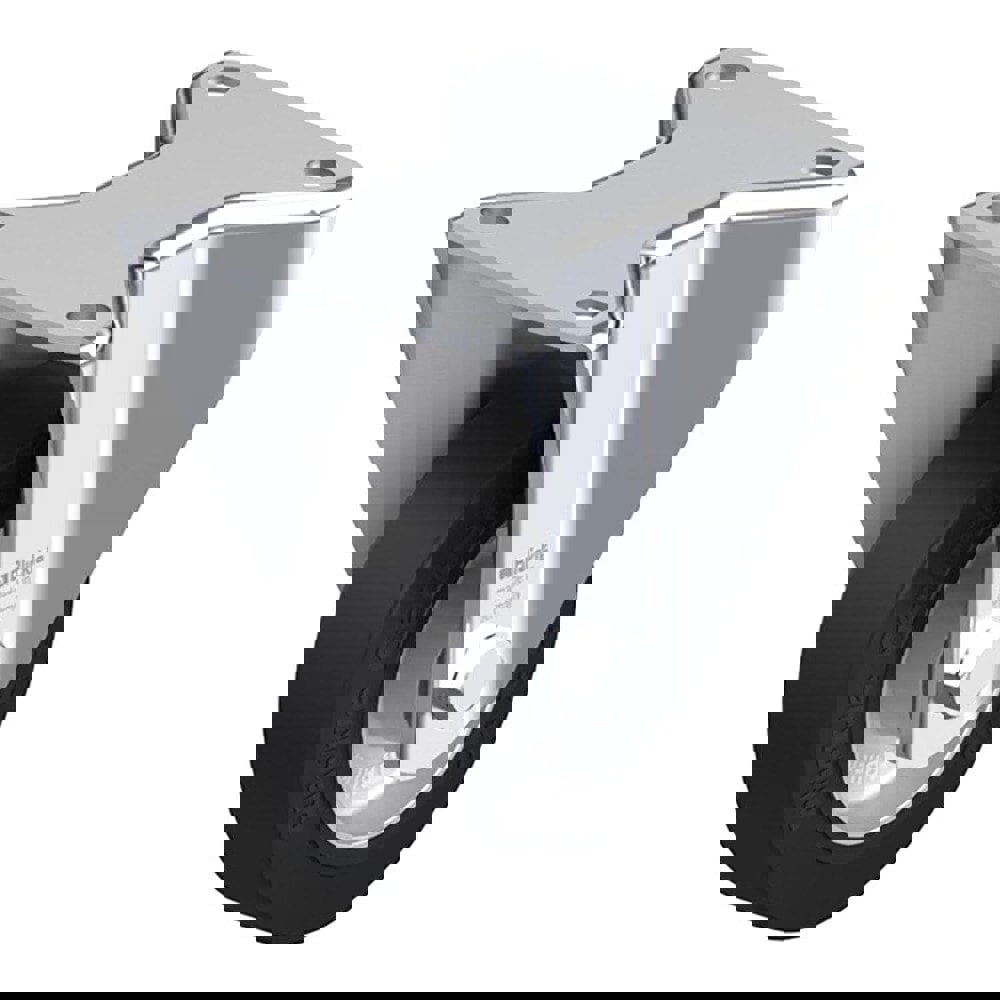 Rigid Top Plate Caster: Solid Rubber, 5