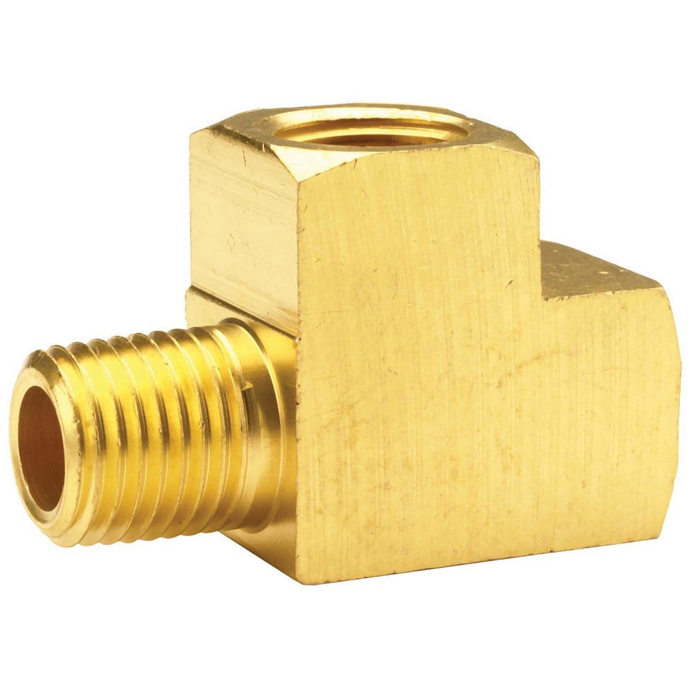 Brass & Chrome Pipe Fittings; Fitting Type: Pipe Street Tee ; Fitting Size: 1/8 x 1/8 ; End Connections: MNPT x FNPT ; Connection Type: Threaded ; Pressure Rating (psi): 1000 ; Fitting Shape: Tee