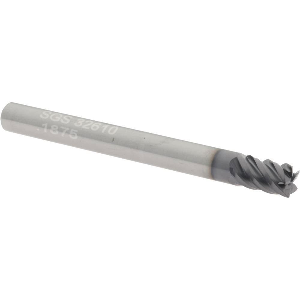 Corner Radius End Mill: 3/16