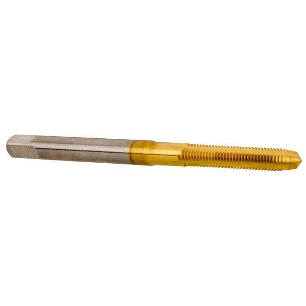 Straight Flute Tap: M3x0.50 Metric Coarse, 3 Flutes, Plug, 6H Class of Fit, High Speed Steel, TiN Coated
