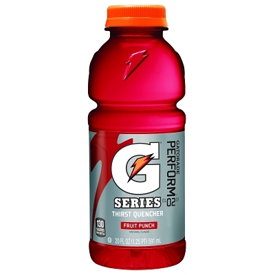 Activity Drink: 20 oz, Bottle, Fruit Punch, Ready-to-Drink