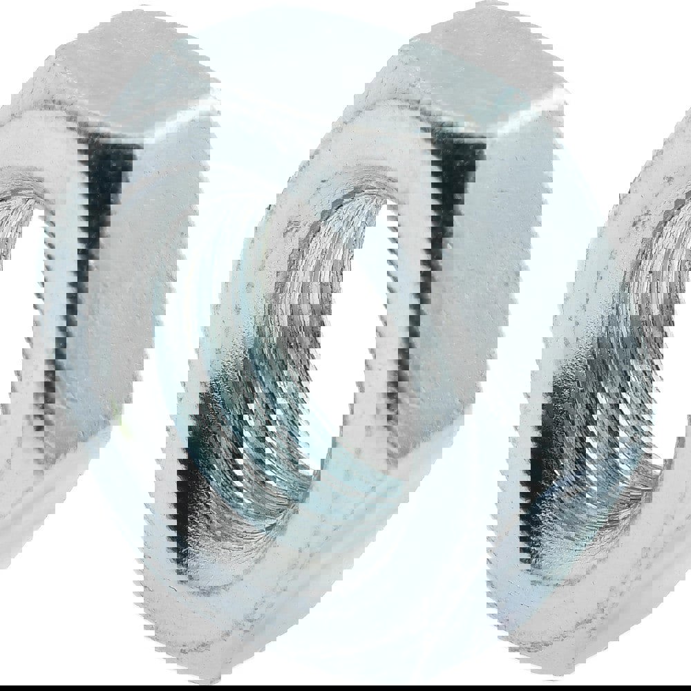 Hex Nut: 1/2-13, Grade 2 Steel, Zinc-Plated