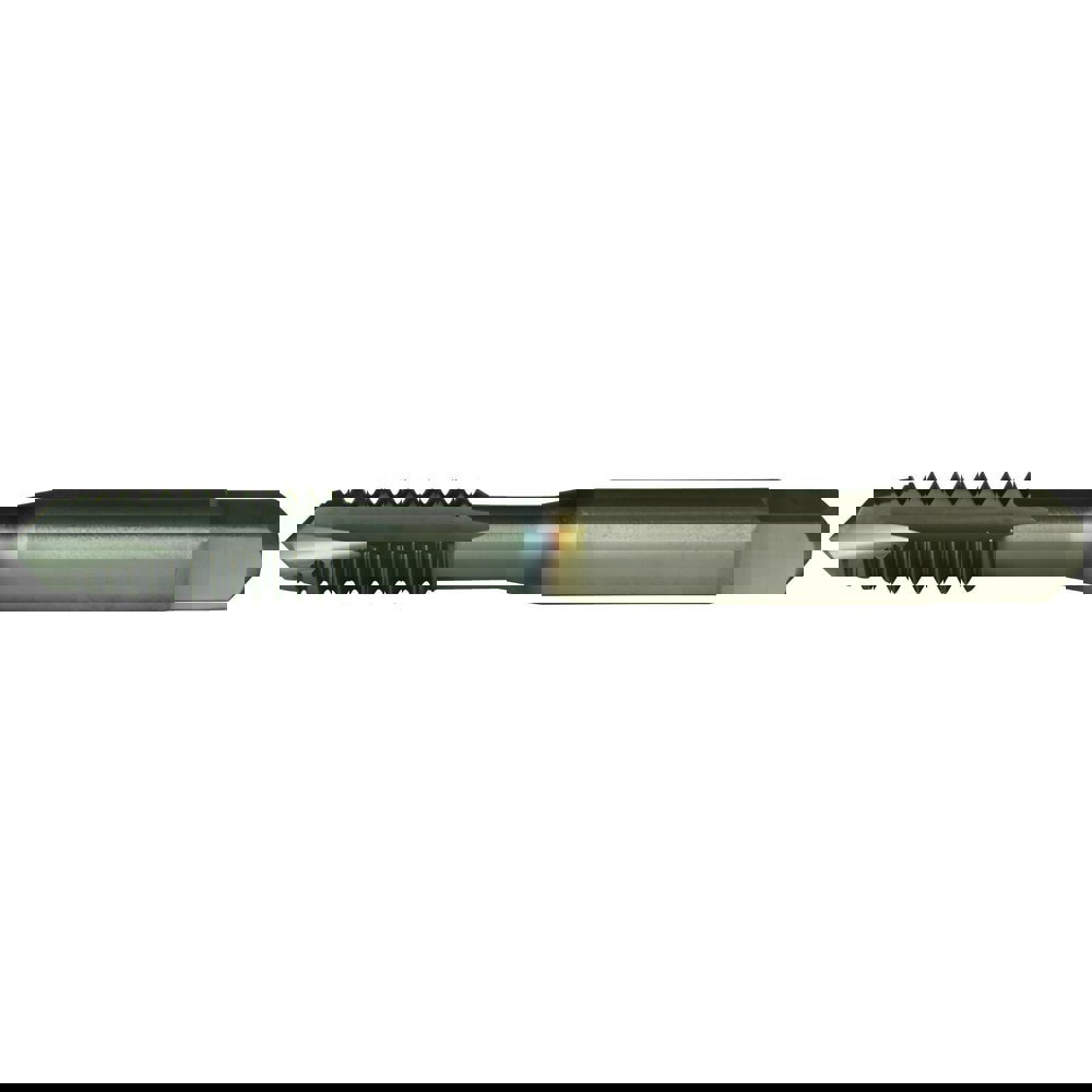 Spiral Point Tap: #5-40 UNC, 2 Flutes, Plug Chamfer, 2B Class of Fit, High-Speed Steel, TiCN Coated