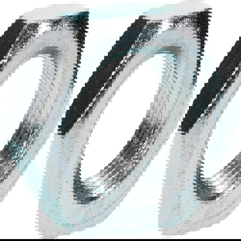 Jam Nut: 1-8, Grade 2 Steel, Zinc Finish