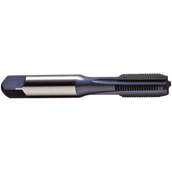 Straight Flute Tap: 7/16-14 UNC, 4 Flutes, Modified Bottoming, 3/3B Class of Fit, Powdered Metal, Nitride/Oxide Coated