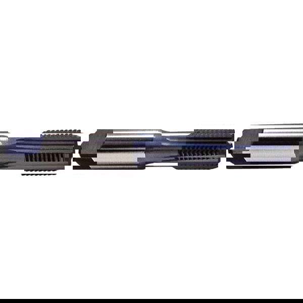 Straight Flute Tap: M8x1.25 Metric Coarse, 4 Flutes, Modified Bottoming, 6H Class of Fit, Powdered Metal, Nitride/Oxide Coated