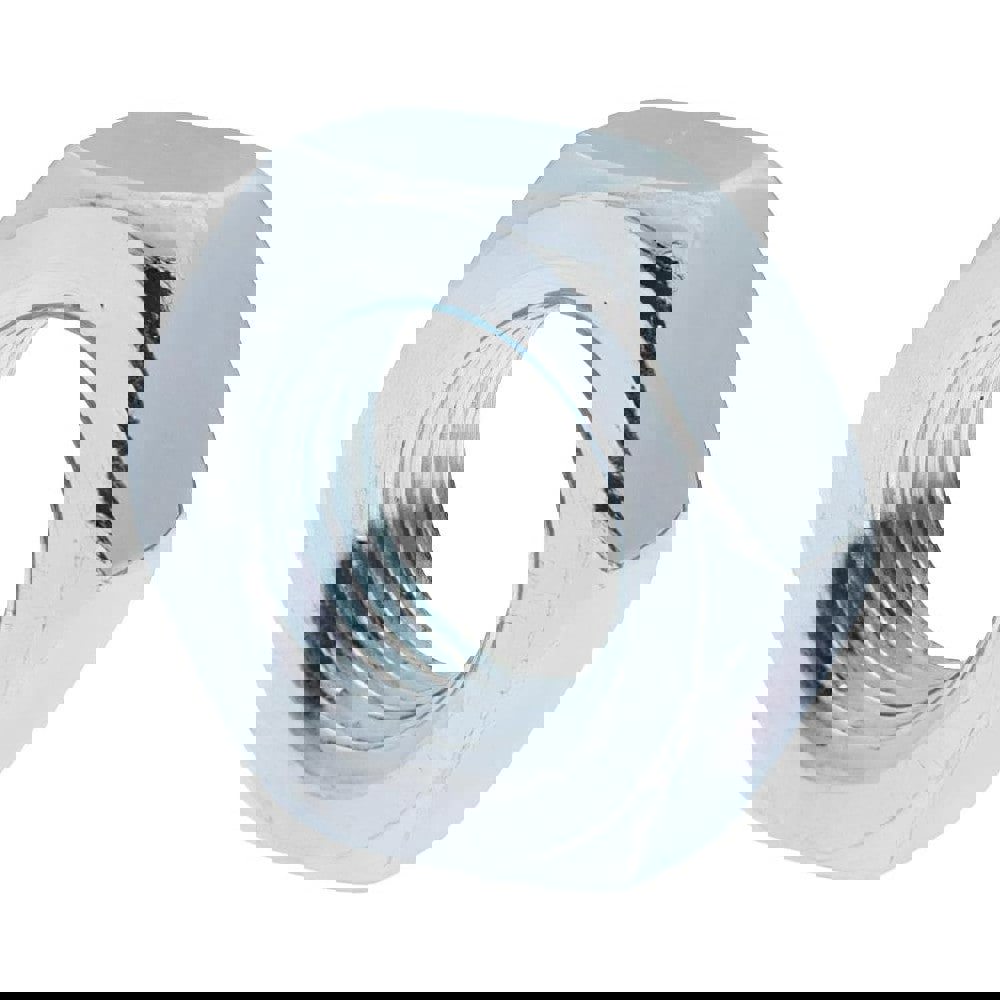 Jam Nut: 7/16-20, Grade 2 Steel, Zinc Finish