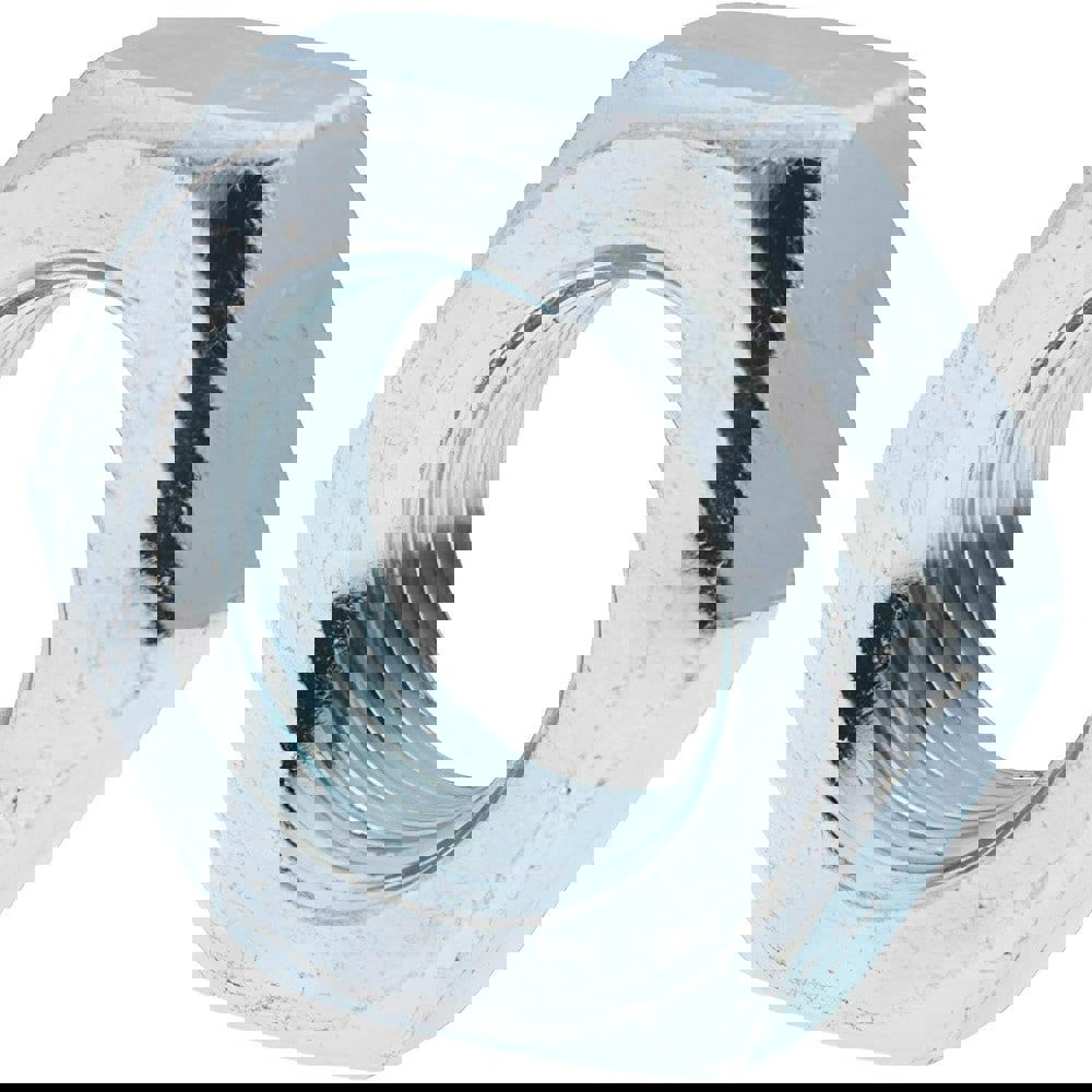 Jam Nut: 9/16-18, Grade 2 Steel, Zinc Finish