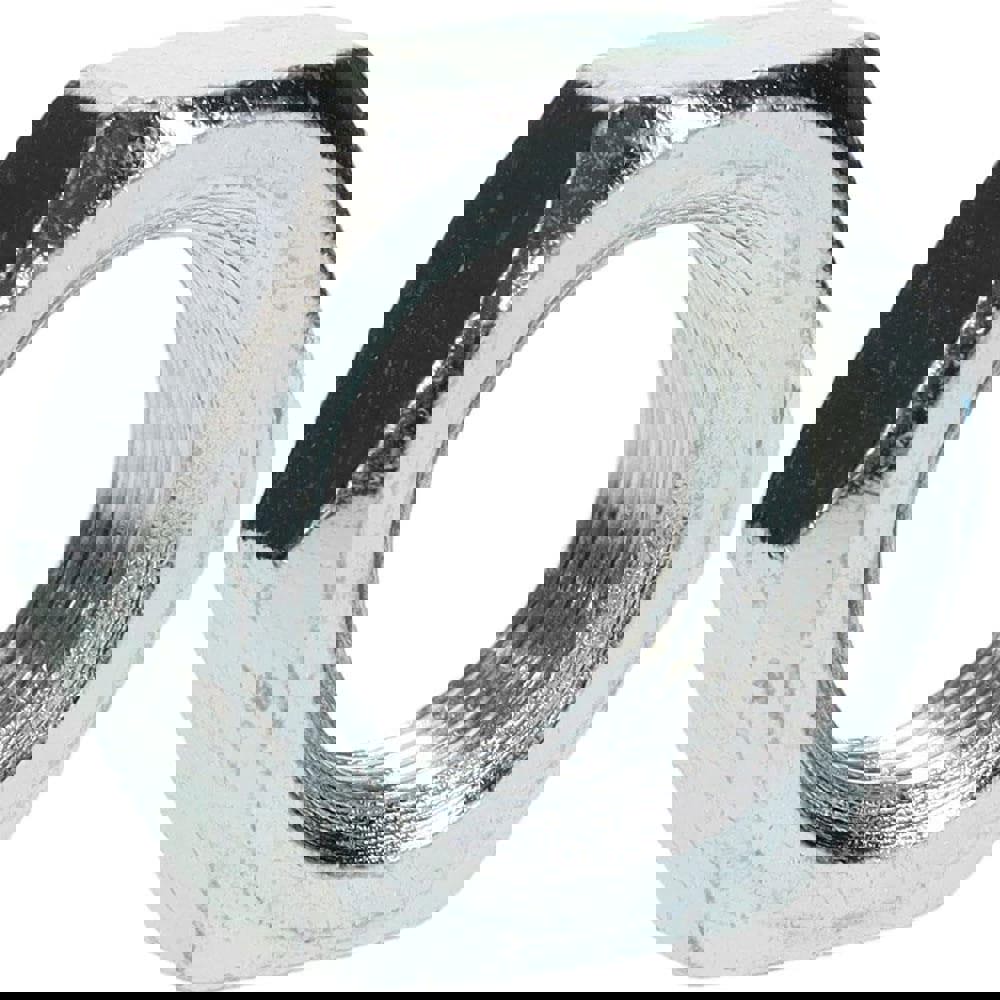 Jam Nut: 3/4-16, Grade 2 Steel, Zinc Finish