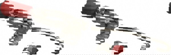 Pull-Action Latch Clamp: Horizontal, 200 lb, J-Hook, Flanged Base