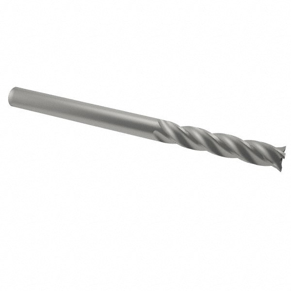 Square End Mill: 5/16'' Dia, 1-5/8'' LOC, 5/16'' Shank Dia, 4'' OAL, 4 Flutes, Solid Carbide