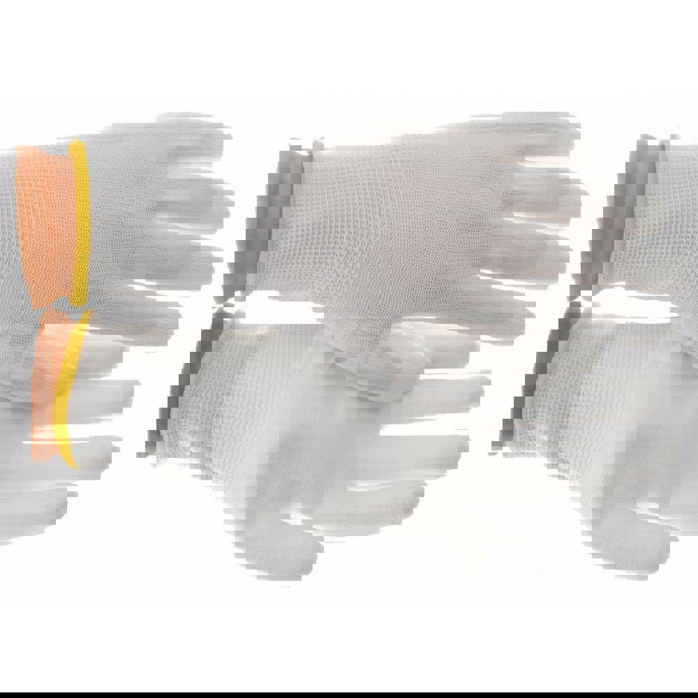 General Purpose Work Gloves: Medium, Polyurethane Coated, Nylon