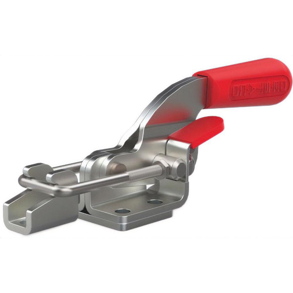 Pull-Action Latch Clamps; Clamping Orientation: Horizontal ; Bar Style: U-Hook ; Load Capacity (N): 3202.72 ; Load Capacity (Lb. - 3 Decimals): 720.000 ; Load Capacity (Kg): 326.59 ; Base Style: Flanged