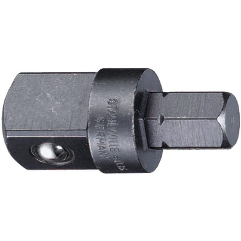 Socket Adapters & Universal Joints; Adapter Type: Impact ; Male Size: 3/8 in ; Female Size: 1/2 ; Male Drive Style: Square ; Overall Length (Inch): 1-1/2in ; Finish: Gunmetal
