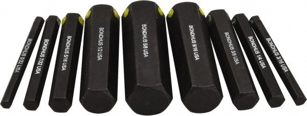 9 Piece Hex Drive Bit Set