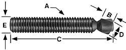 Swivel Pads; Swivel Angle: 7.50 ; Tip Material: Alloy Steel ; Pad Material: Stainless Steel ; Pad Diameter: 0.1850 ; Overall Length: 1in ; Thread Standard: UNC