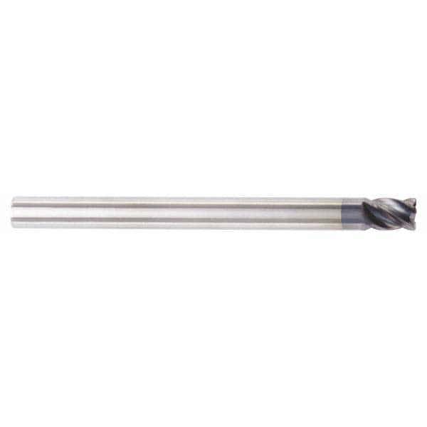 Square End Mill: 3/4'' Dia, 1-1/2'' LOC, 3/4'' Shank Dia, 4'' OAL, 4 Flutes, Solid Carbide