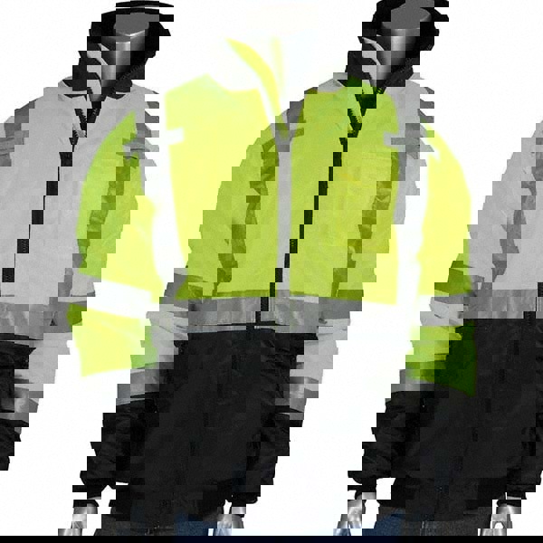 Work Jacket: Size Small, Polyester, Zipper Closure