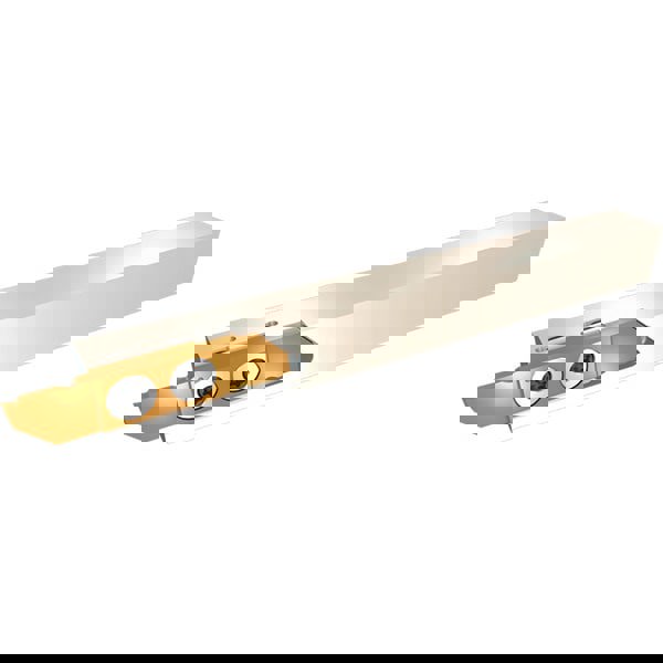 Indexable Grooving-Cutoff Toolholder: SCHL 12.7-41BF, 1 to 3 mm Groove Width, 11 mm Max Depth of Cut, Left Hand