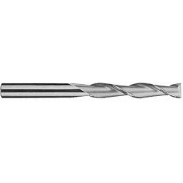 Square End Mill: 1'' Dia, 3'' LOC, 1'' Shank Dia, 6'' OAL, 2 Flutes, Solid Carbide
