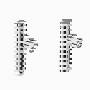 0.35 gpm Solar Powered Sensor Bathroom Sink Faucet with Integrated Side Mixer in Polished Chrome