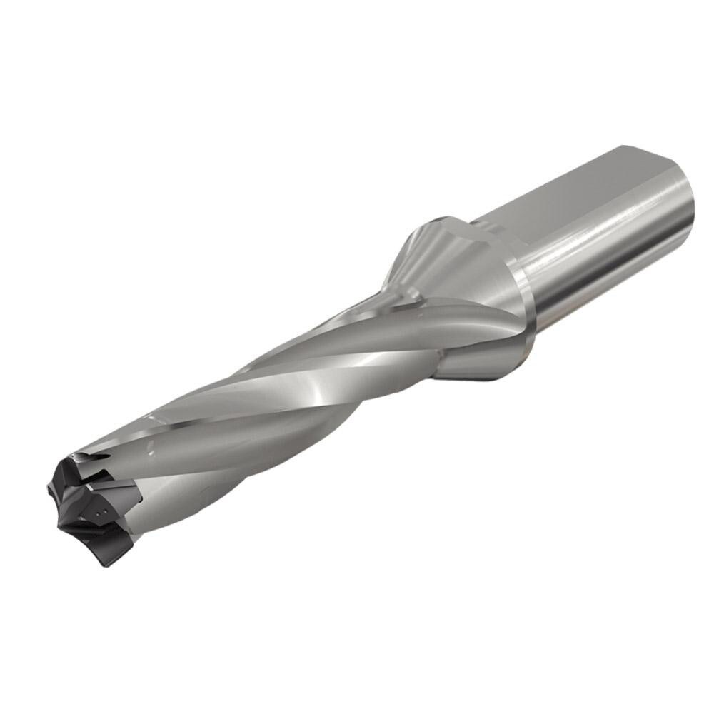 Replaceable-Tip Drill: 18 to 18.9 mm Dia, 57.9 mm Max Depth, 25 mm Flatted Shank