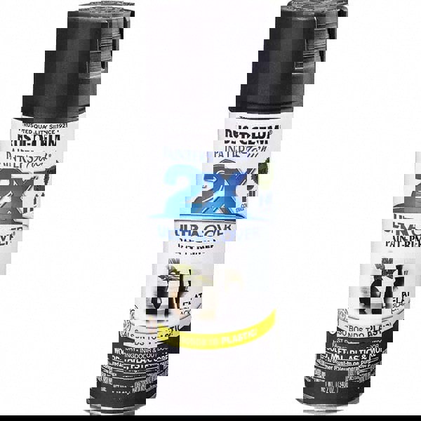 Enamel Spray Paint: Black, Flat, 12 oz